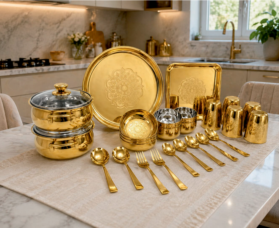 PVD GOLD Small Family- 38Pc set