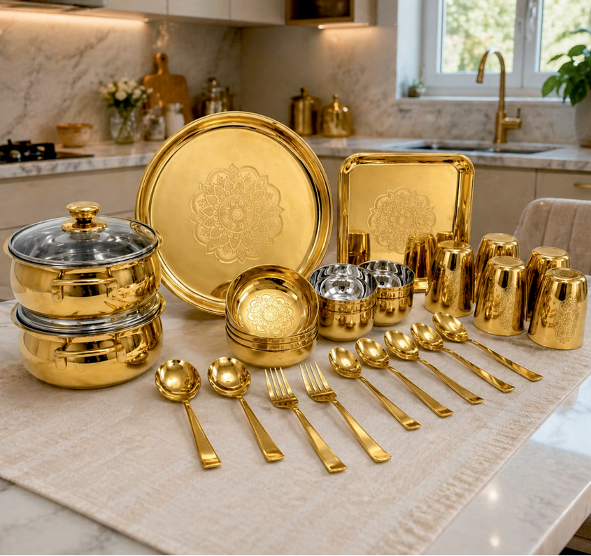 PVD GOLD Small Family- 38Pc set